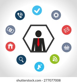 Business design over white background, vector illustration.