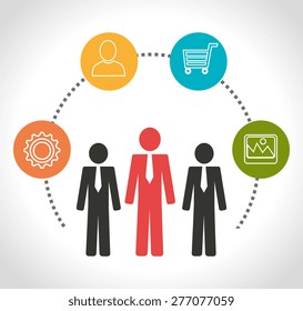 Business design over white background, vector illustration.
