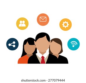 Business design over white background, vector illustration.
