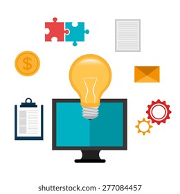 Business design over white background, vector illustration.