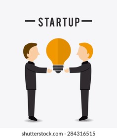 Business design over white background, vector illustration.