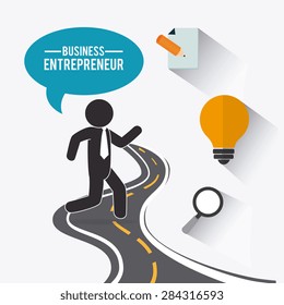 Business design over white background, vector illustration.