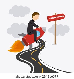 Business design over white background, vector illustration.