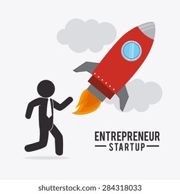 Business design over white background, vector illustration.