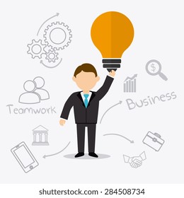 Diseño empresarial sobre fondo blanco, ilustración vectorial.