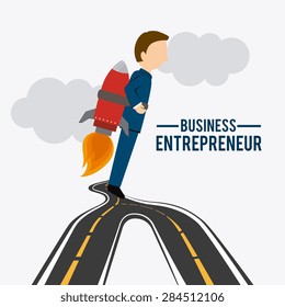 Business design over white background, vector illustration.