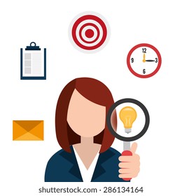Business design over white background, vector illustration.
