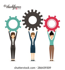 Business design over white background, vector illustration