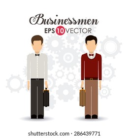Business design over white background, vector illustration