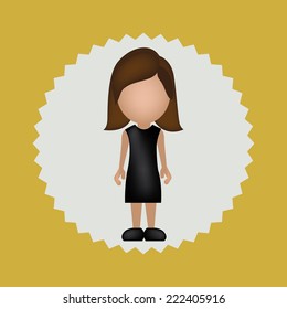Business design over yellow background, vector illustration