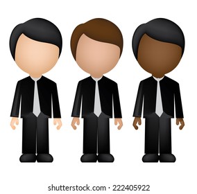 Business design over yellow background, vector illustration