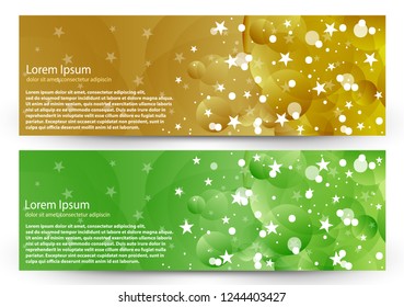 Business design template of circles and stars. Bright color vector illustration.
