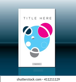 Business design template. Cover brochure book flyer magazine layout geometric vector illustration. Flyer cover. A4 brochure title sheet. Corporate cover template. 
