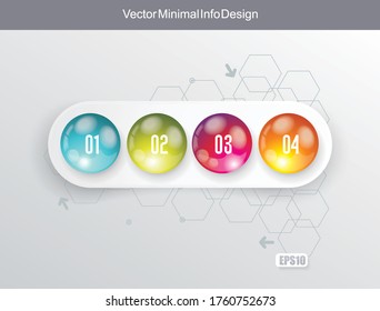 Business Design Template  Option banners. Can be used for step lines, number levels, timeline, diagram, web design. 