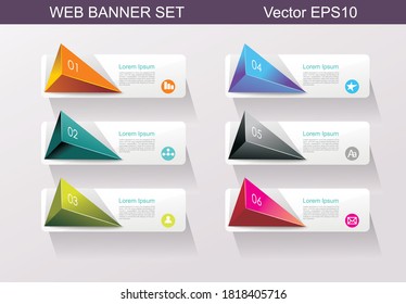 Business Design Template  Option banners.