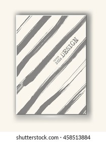 Business design templates. Abstract grunge pattern line textures. Brochure with Monochrome Strip Backgrounds. Wallpaper with empty space for your text. Vector hand drawn illustration