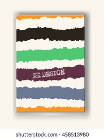 Business design templates. Abstract grunge pattern line textures. Brochure with Color Strip Backgrounds. Wallpaper with empty space for your text. Vector hand drawn illustration
