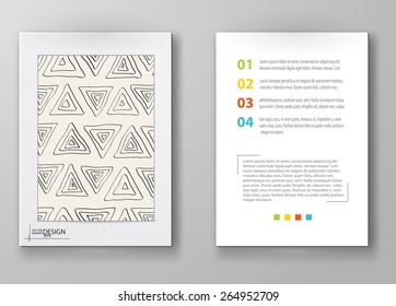 Business design templates. Brochure with Black Triangle  Backgrounds. Geometric Abstract Modern Vector Illustration.