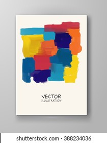 Business design templates. Brochure with Color Paint Backgrounds. Abstract Modern Vector Illustration.