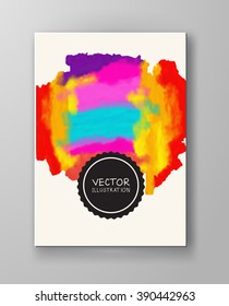 Business design templates. Brochure with Color Paint Backgrounds. Abstract Modern Vector Illustration.