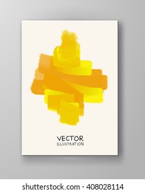 Business design templates. Brochure with Gold Paint Backgrounds. Abstract Modern Decoration. Vector Illustration.