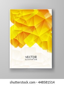 Business design templates. Brochure with Gold Paint Backgrounds. Abstract Modern Decoration. Painting. Wallpaper with empty space for your text. Brochure set. Vector illustration.