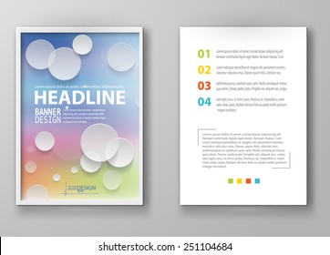 Business design templates. Brochure with Multicolored Blured Backgrounds. Abstract Modern Vector Illustration