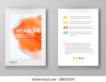 Business design templates. Brochure with Multicolored Blurred Backgrounds. Abstract Modern Vector Illustration.