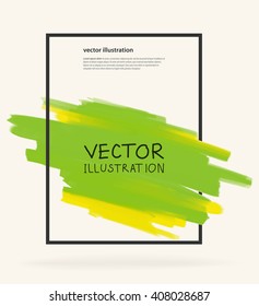 Business design templates with Green Paint Backgrounds. Abstract Modern Decoration. Vector Illustration.