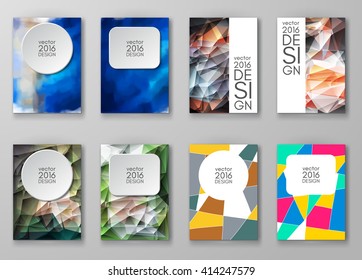 Business design templates set. Brochure with Multicolored Backgrounds. Abstract Modern Vector Illustration.
