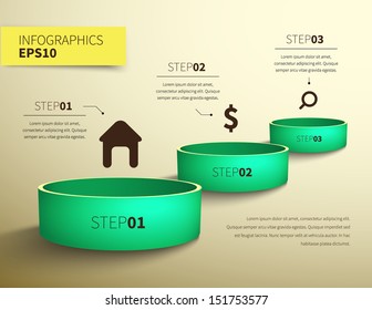 Business design vector illustration with space for text
