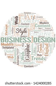Business Design word cloud. Wordcloud made with text only.