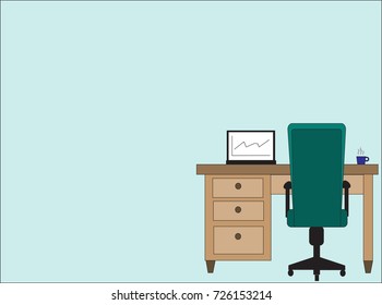 The business desk. (vector)