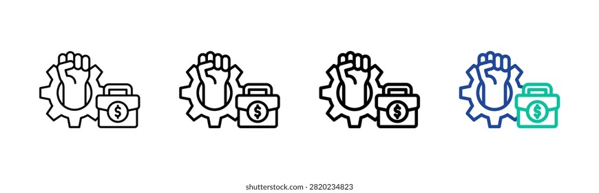 Business Determination Icon Collection Different Style Outline