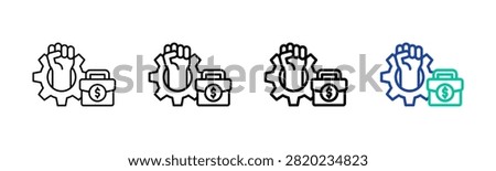 Business Determination Icon Collection Different Style Outline