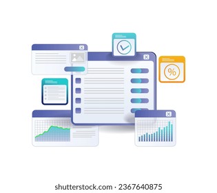 Business developer analysis monitoring screen