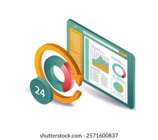 Business development analysis dashboard screen