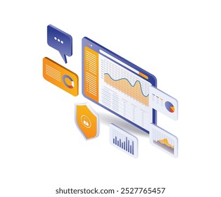 Pantalla de gestión de datos de análisis de desarrollo empresarial