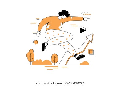 Business development, Business Flat Style Illustration