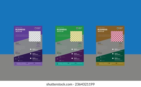 The business development flyer image vectors.