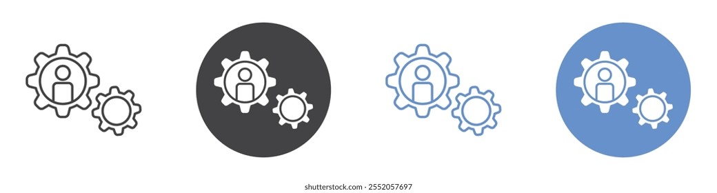 Business development icon flat line symbol set.