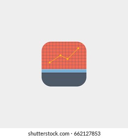 business development icon flat stock vector illustration
