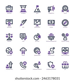 Business Development icon pack for your website, mobile, presentation, and logo design. Business Development icon mixed design. Vector graphics illustration and editable stroke.