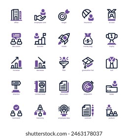 Business Development icon pack for your website, mobile, presentation, and logo design. Business Development icon mixed design. Vector graphics illustration and editable stroke.