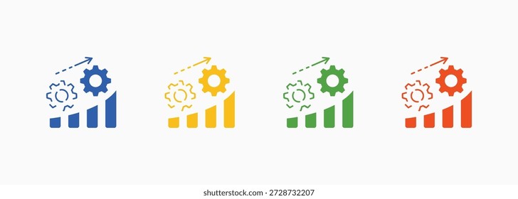 Conjunto de Ícones de Desenvolvimento de Negócios Cor Coleção de Vários Estilos