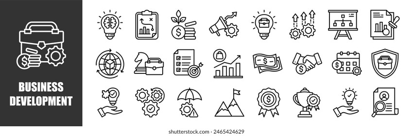 Business Development icon set for design elements	