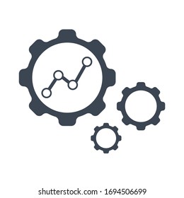 Business development icon, vector graphic.