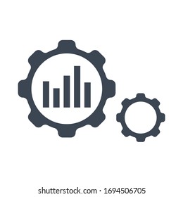 Icono de desarrollo empresarial, gráfico vectorial.