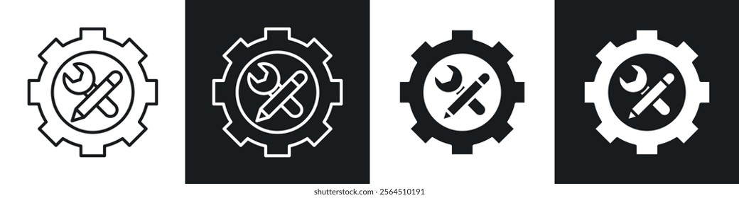 Business development icons collection in black filled and line style.