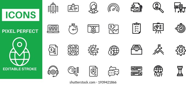 Symbole für Unternehmensentwicklung Vektordesign 